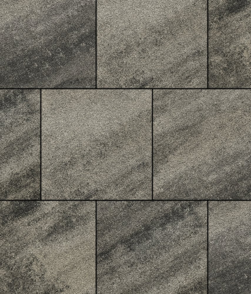 Тротуарная плитка Квадрат Листопад гранит  400х400