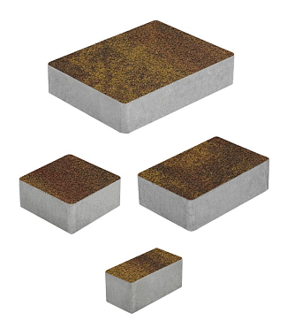 Тротуарная плитка МЮНХЕН - Листопад гранит Осень, комплект из 4 видов плит